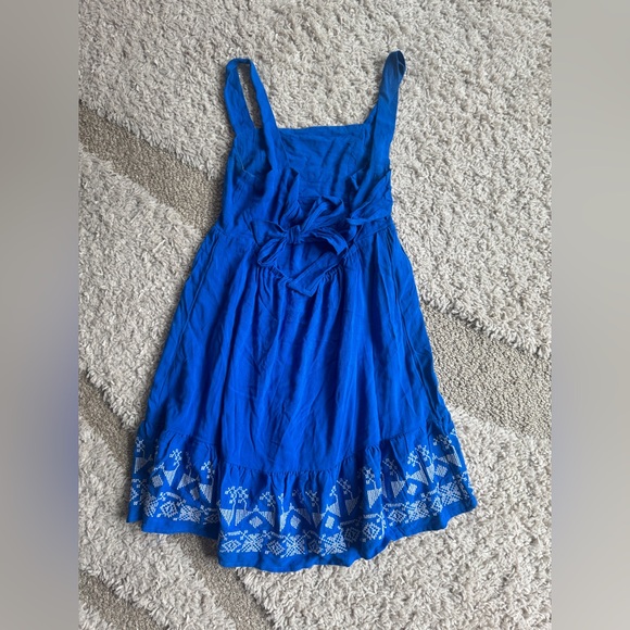 Rewind Blue Embellished Ruffled Sundress - Picture 2 of 3